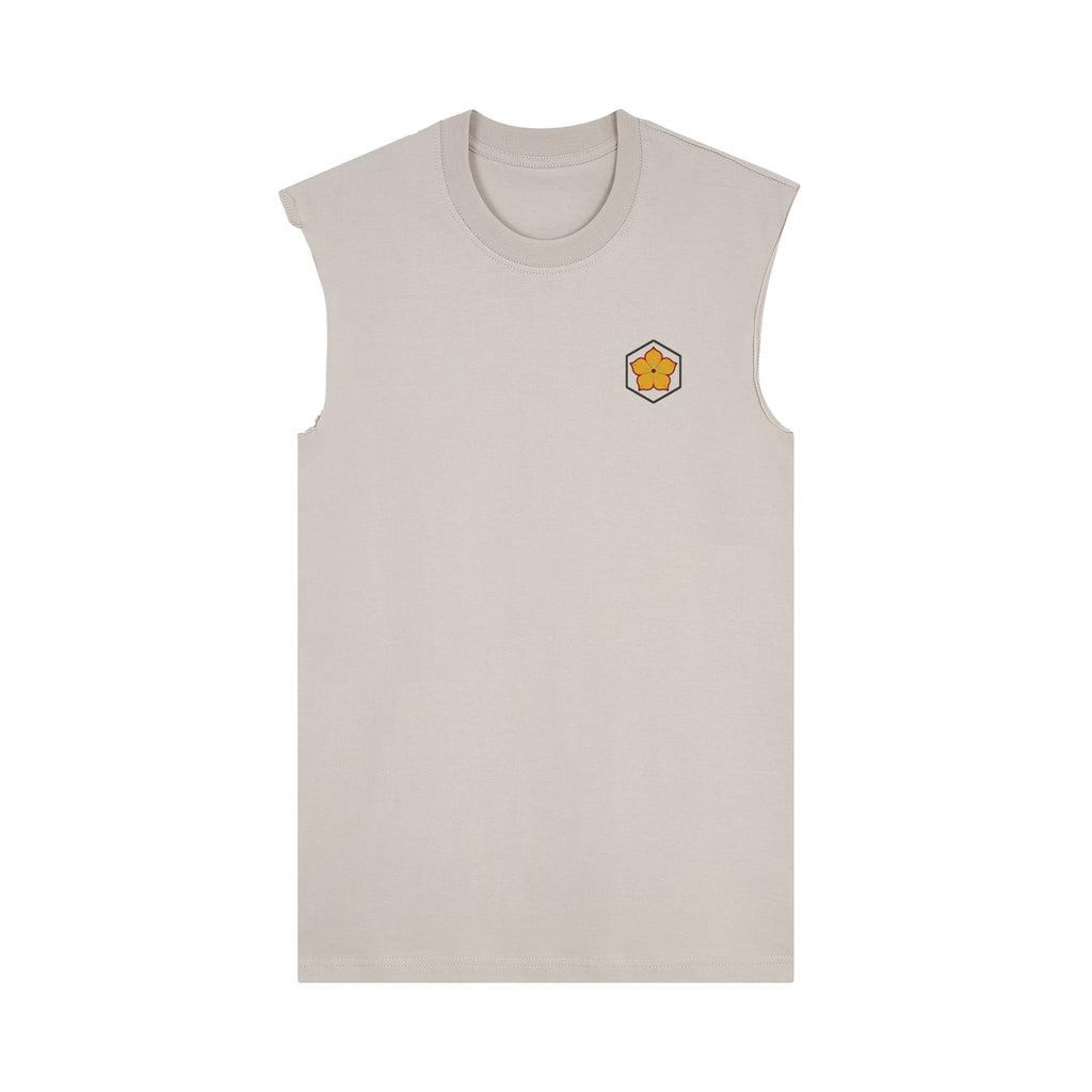MenRui Muscle Tee — Oat Front | Wear Kazumi