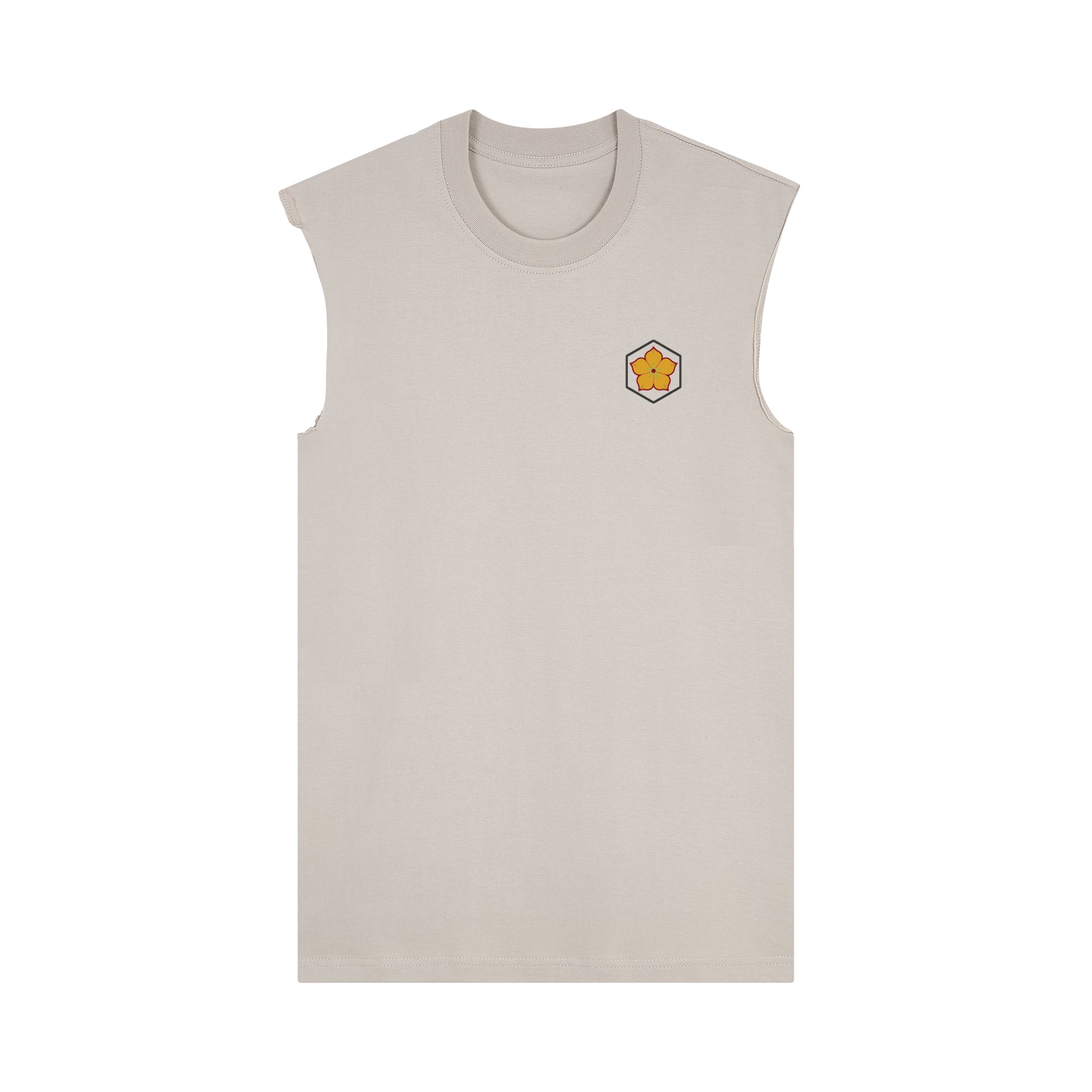 MenRui Muscle Tee — Oat Front | Wear Kazumi