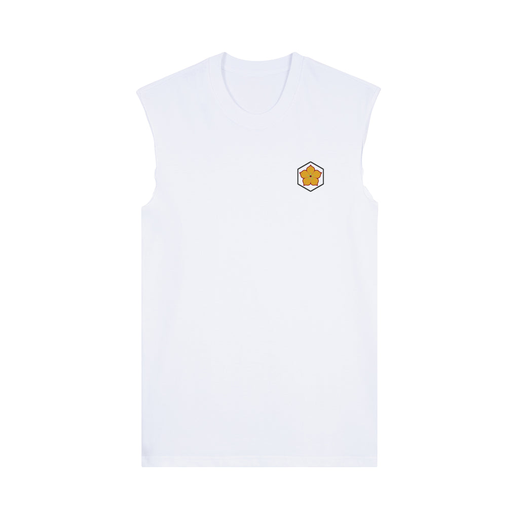 MenRui Muscle Tee — White Front | Wear Kazumi