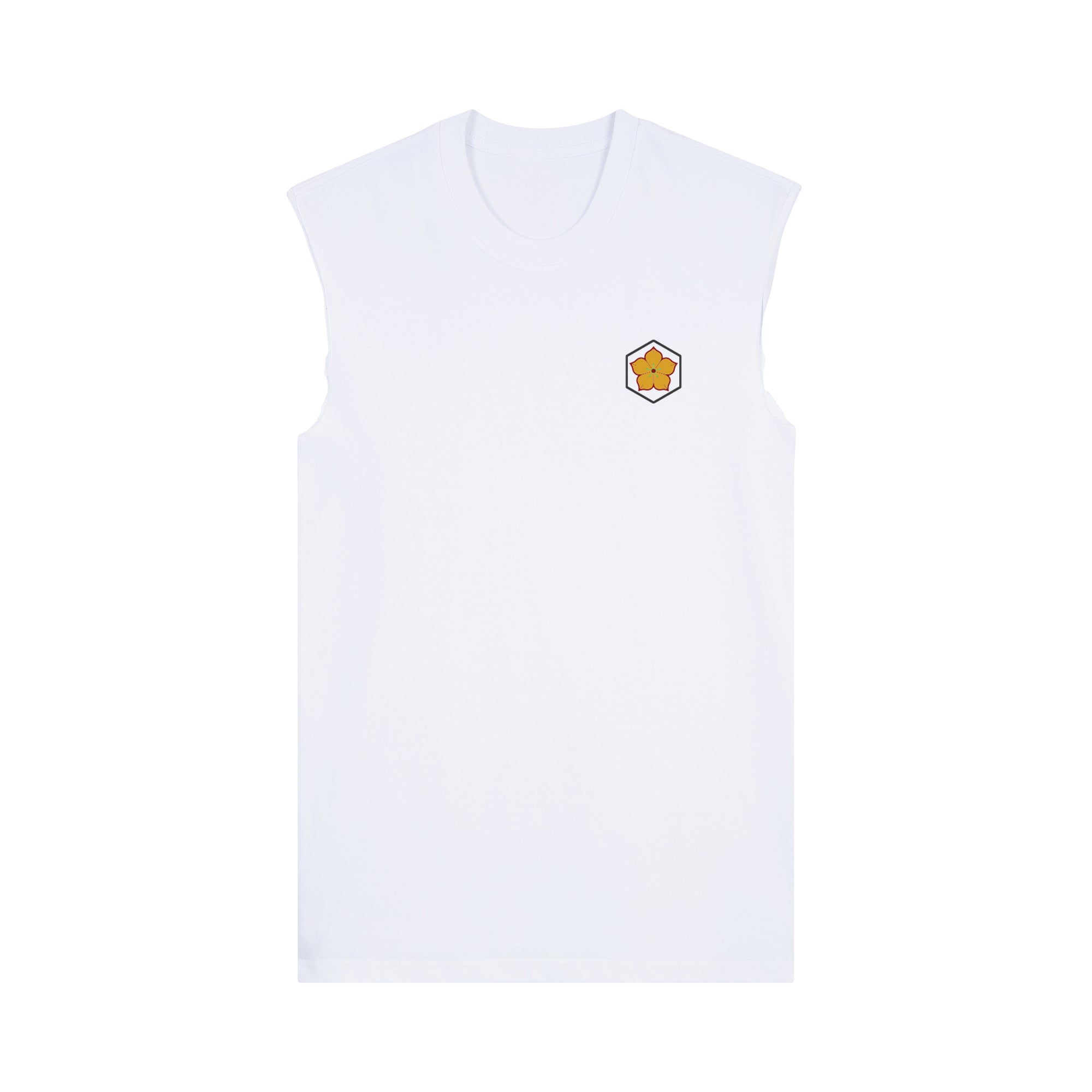 MenRui Muscle Tee — White Front | Wear Kazumi