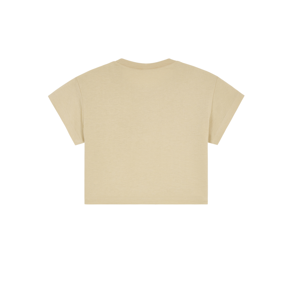 Minimalist Kazumi Crop Top — Beige Back | Wear Kazumi