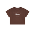 Minimalist Kazumi Crop Top — Choco Brown Front | Wear Kazumi