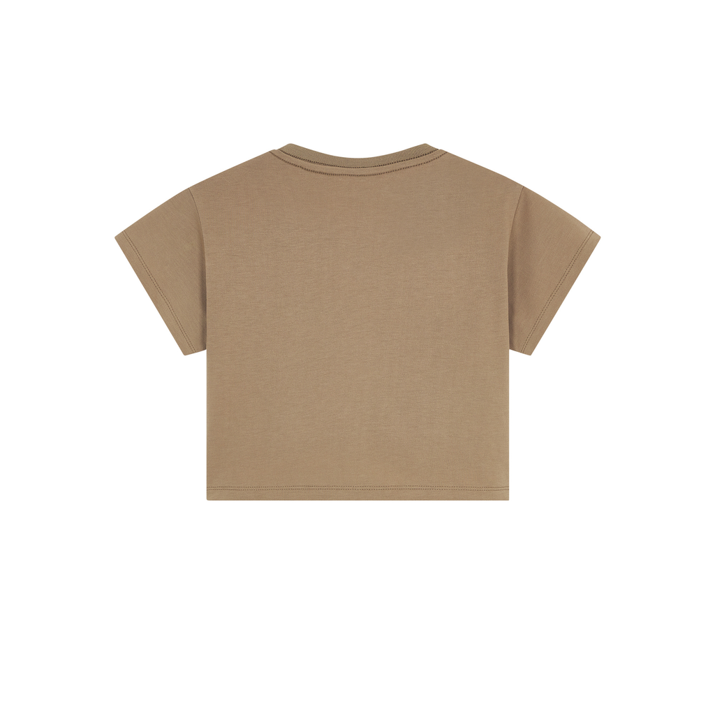 Minimalist Kazumi Crop Top — Khaki Back | Wear Kazumi