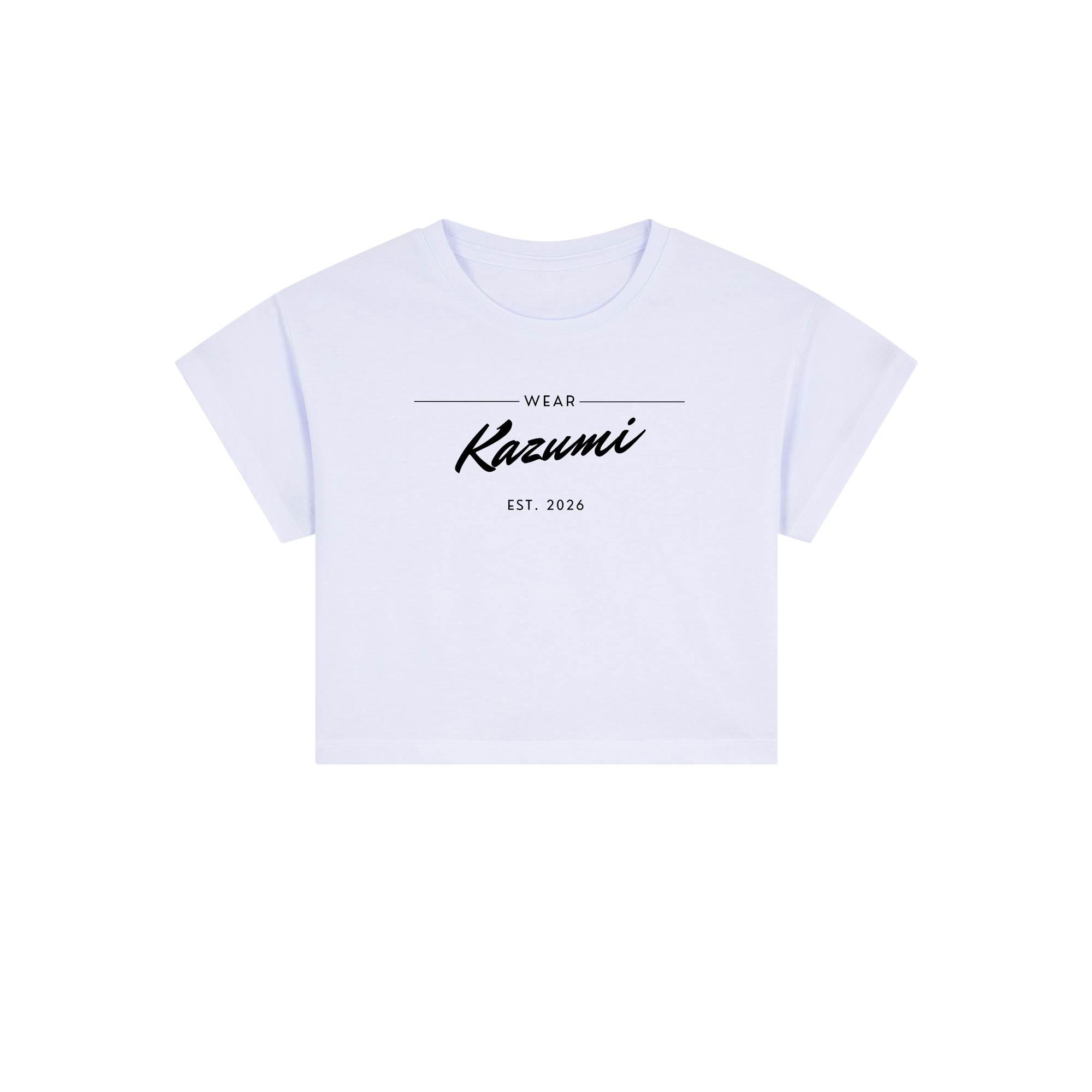 Minimalist Kazumi Crop Top — White Front | Wear Kazumi