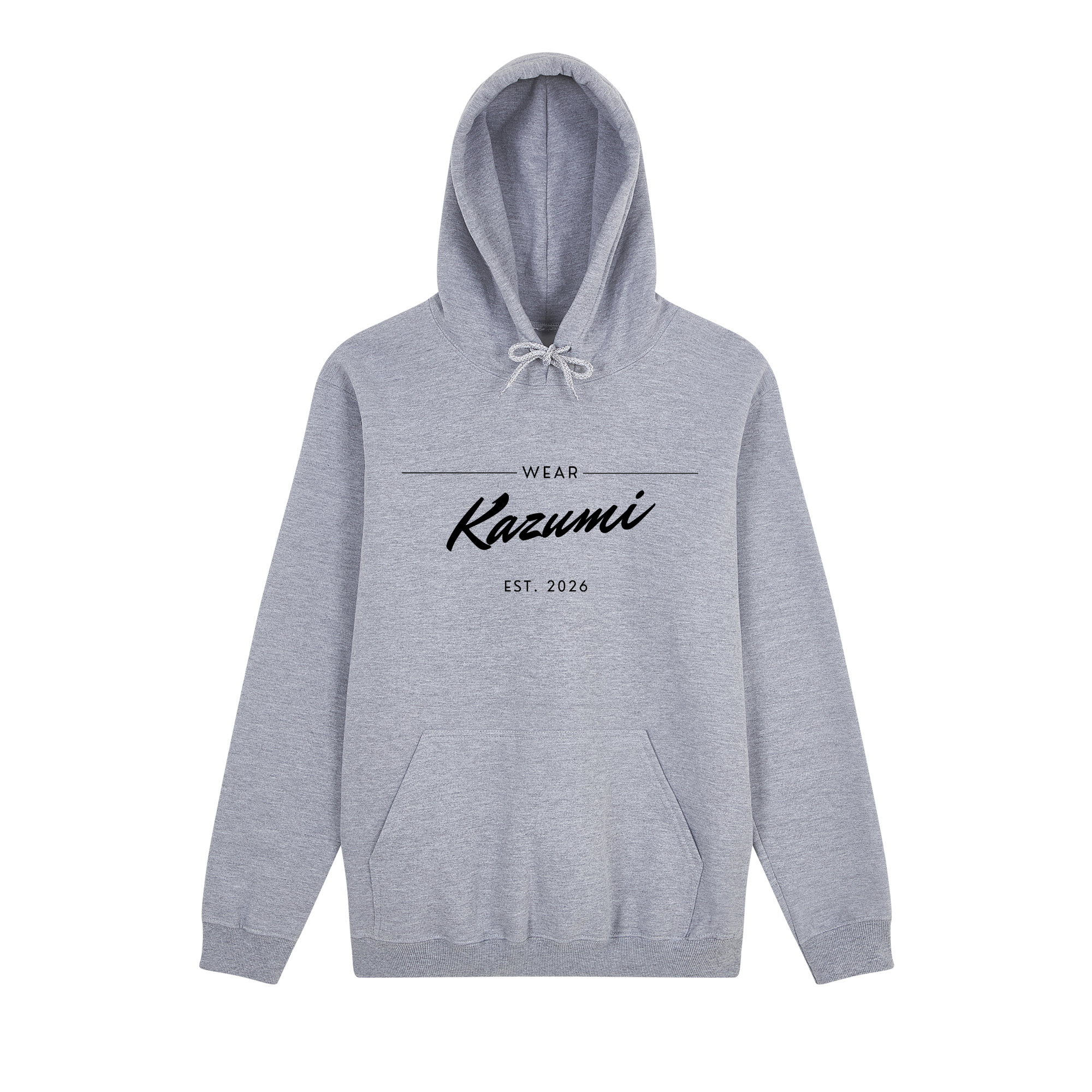 Minimalist Kazumi Hoodie — Gray Front | Wear Kazumi
