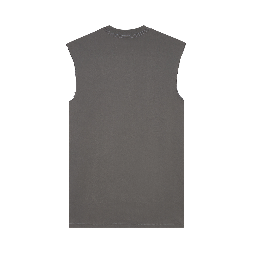 Minimalist Kazumi Muscle Tee — Gray Back | Wear Kazumi