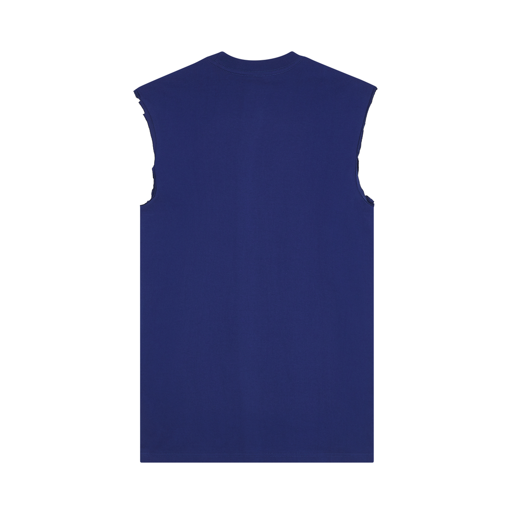 Minimalist Kazumi Muscle Tee — Navy Back | Wear Kazumi