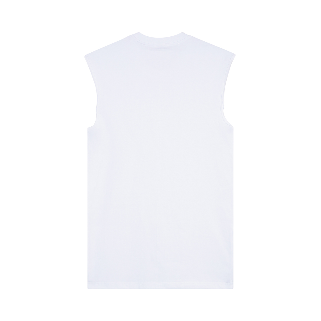 Minimalist Kazumi Muscle Tee — White Back | Wear Kazumi