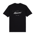Minimalist Kazumi Premium T-Shirt — Black Front | Wear Kazumi