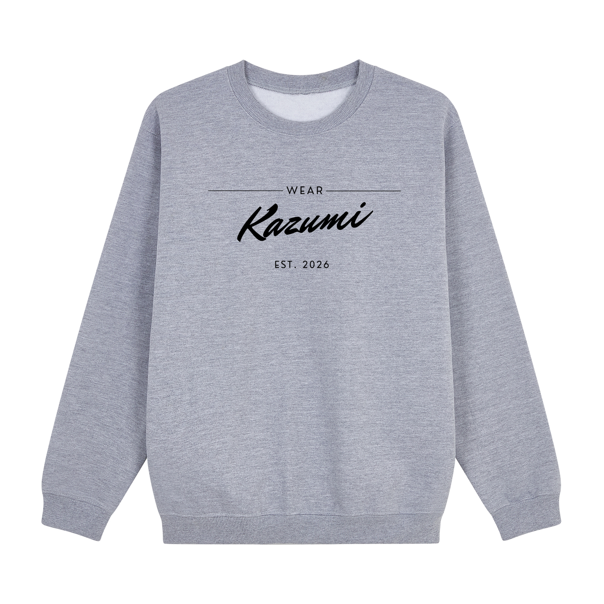 Minimalist Kazumi Sweatshirt — Gray Front | Wear Kazumi