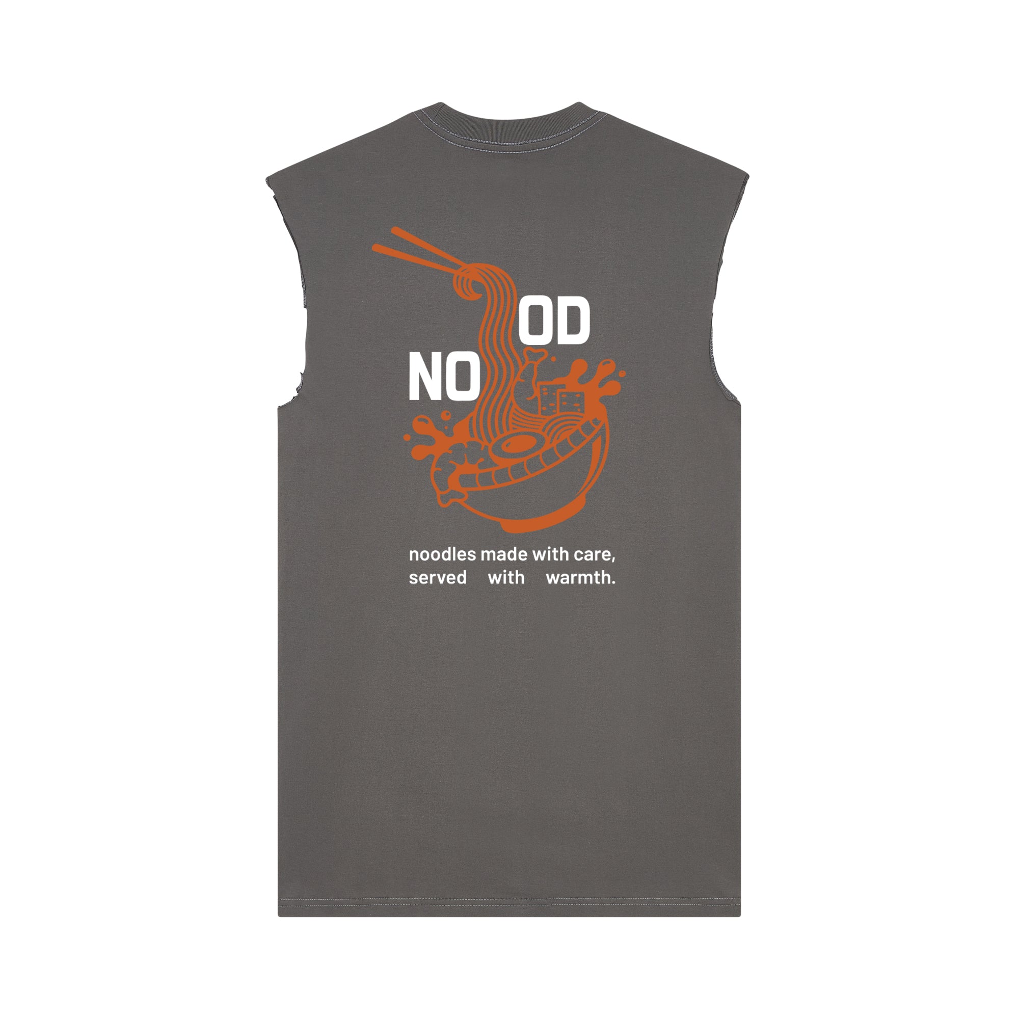 Noodles Muscle Tee — Gray Back | Wear Kazumi