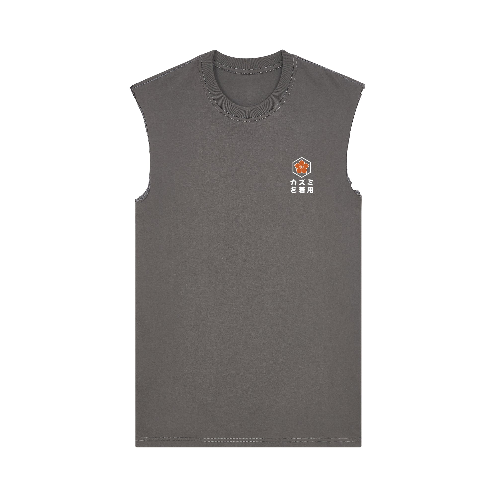 Noodles Muscle Tee — Gray Front | Wear Kazumi