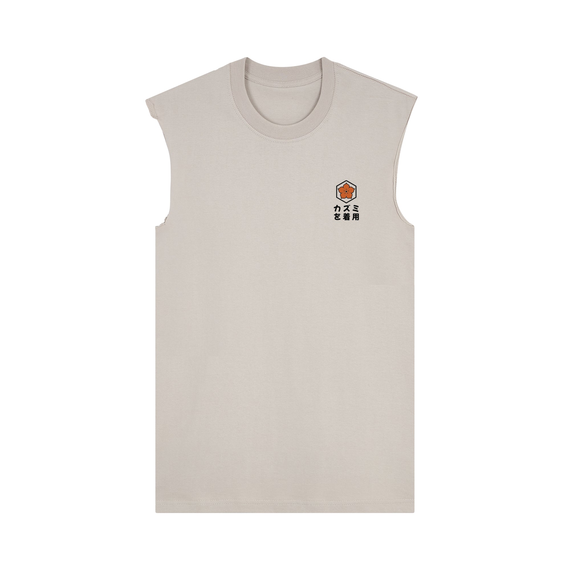 Noodles Muscle Tee — Oat Front | Wear Kazumi
