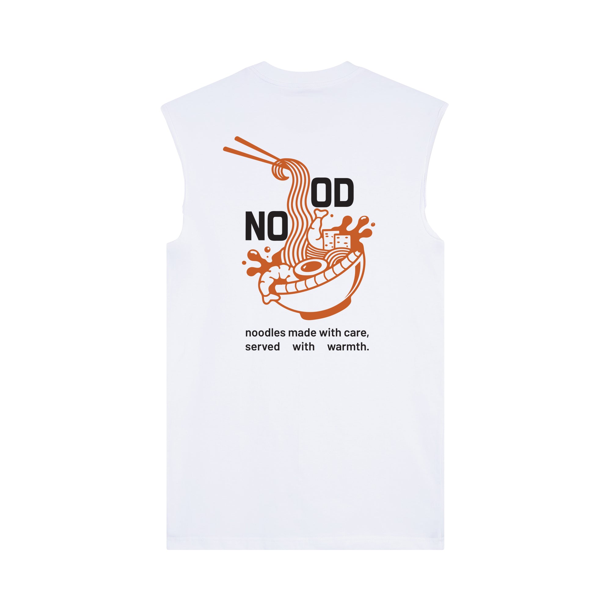 Noodles Muscle Tee — White Back | Wear Kazumi