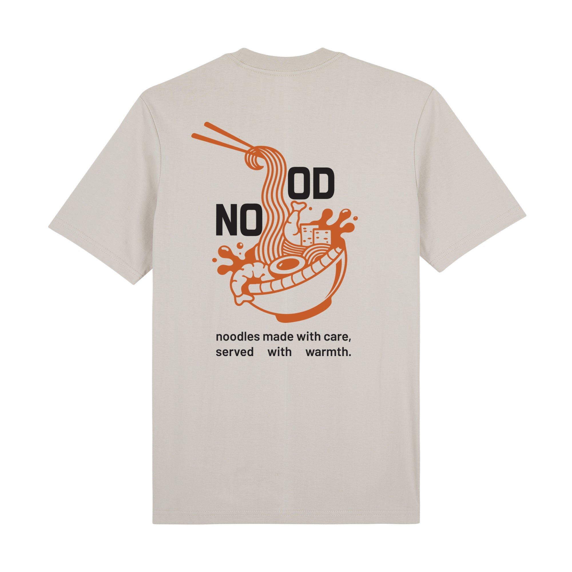 Noodles Premium T-Shirt — Beige Back | Wear Kazumi