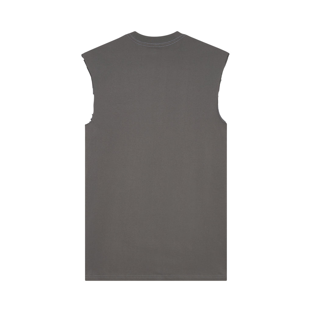 Oni Mask Muscle Tee — Gray Back | Wear Kazumi