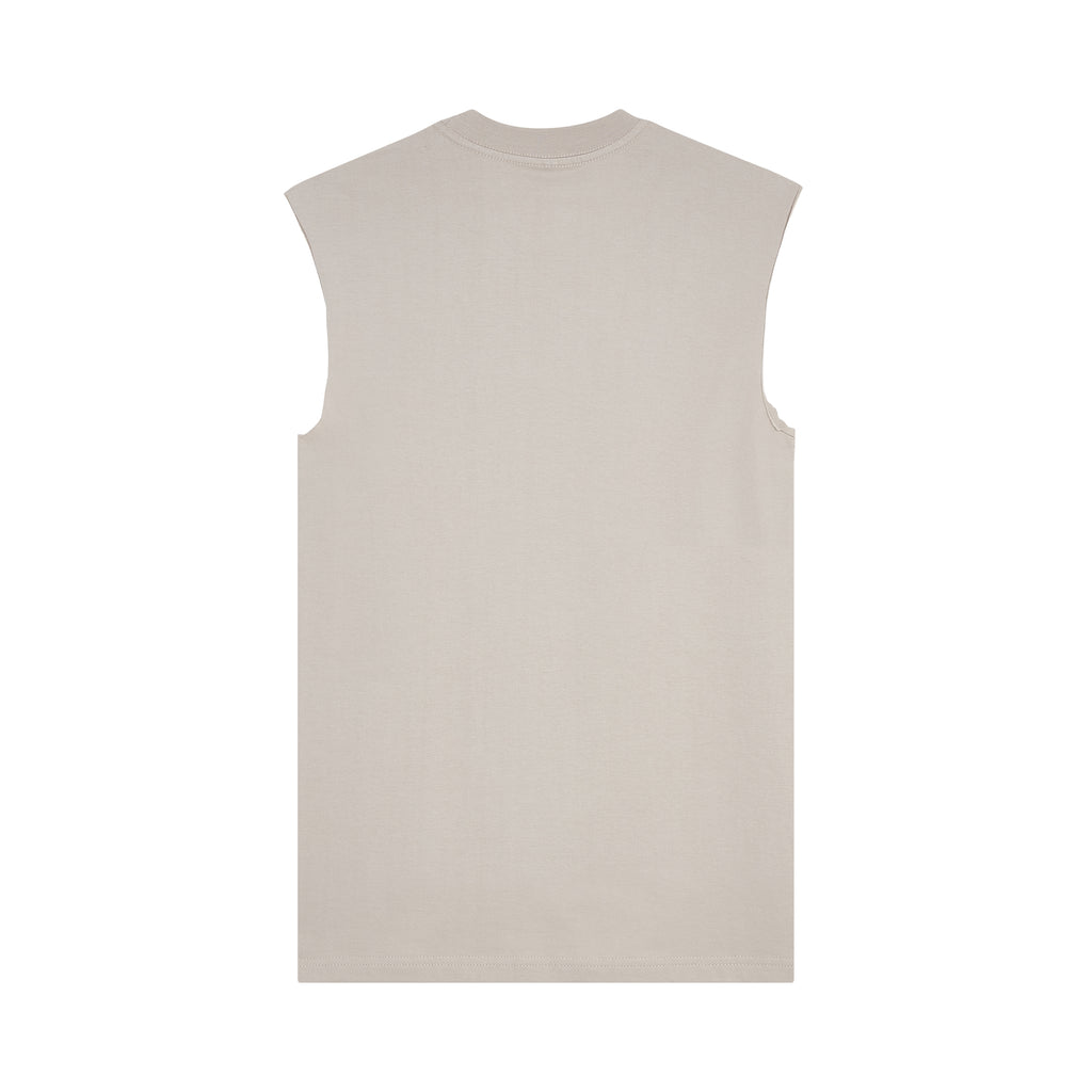 Oni Mask Muscle Tee — Oat Back | Wear Kazumi