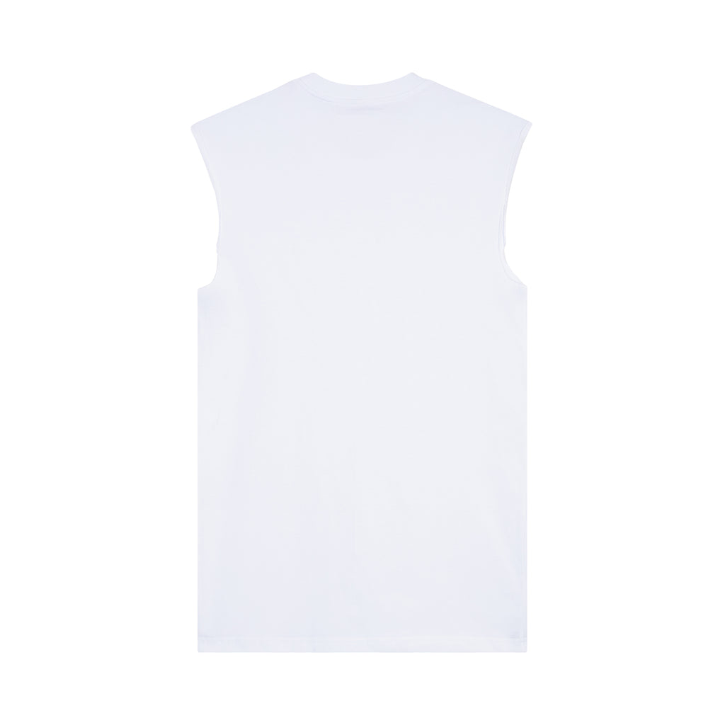 Oni Mask Muscle Tee — White Back | Wear Kazumi