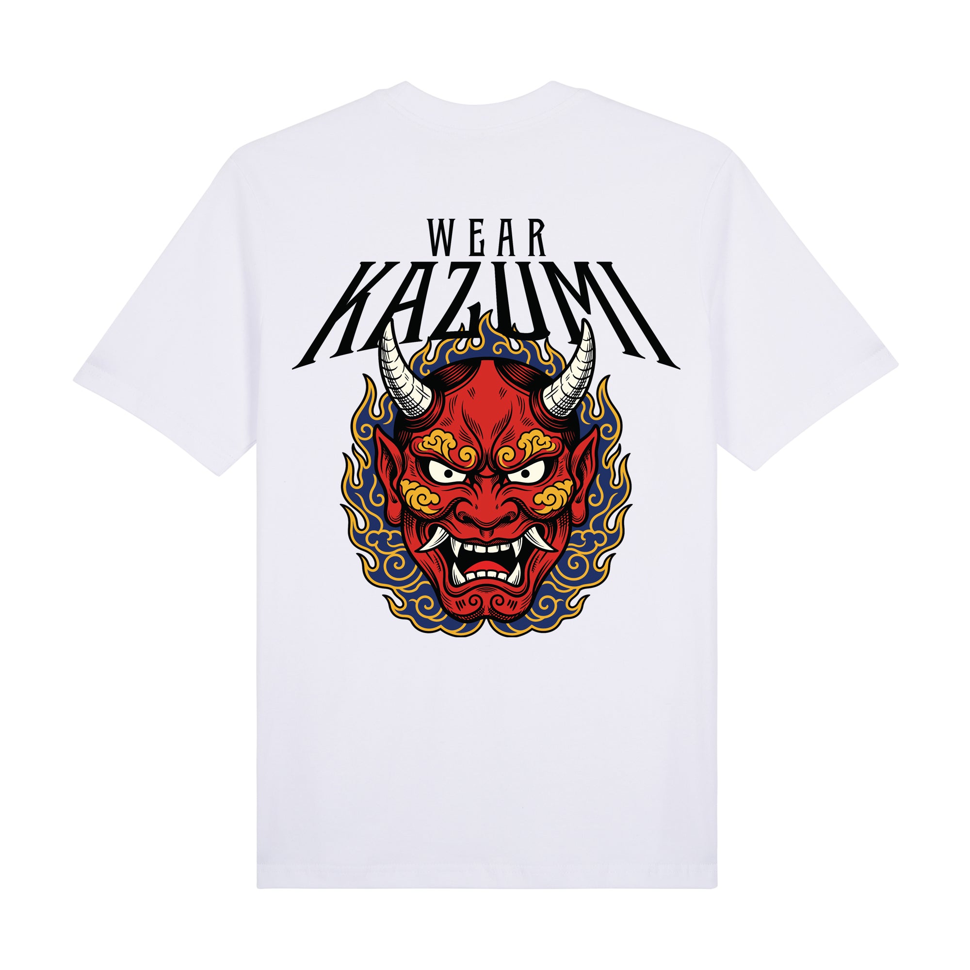Oni Mask Premium T-Shirt — White Back | Wear Kazumi