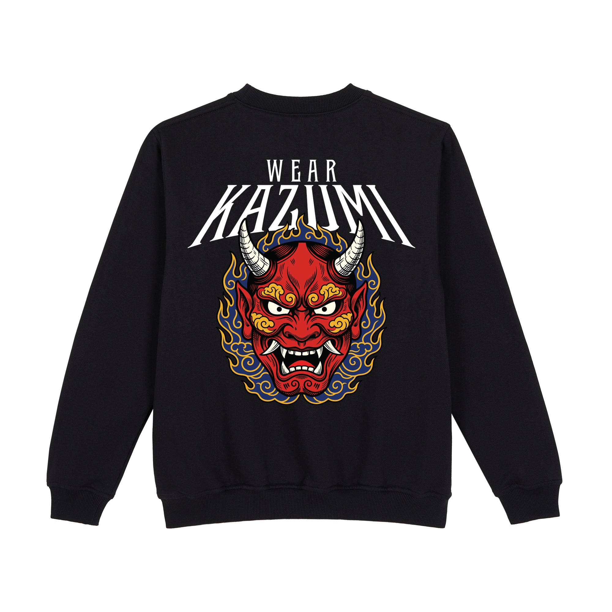 Oni Mask Sweatshirt — Black Back | Wear Kazumi