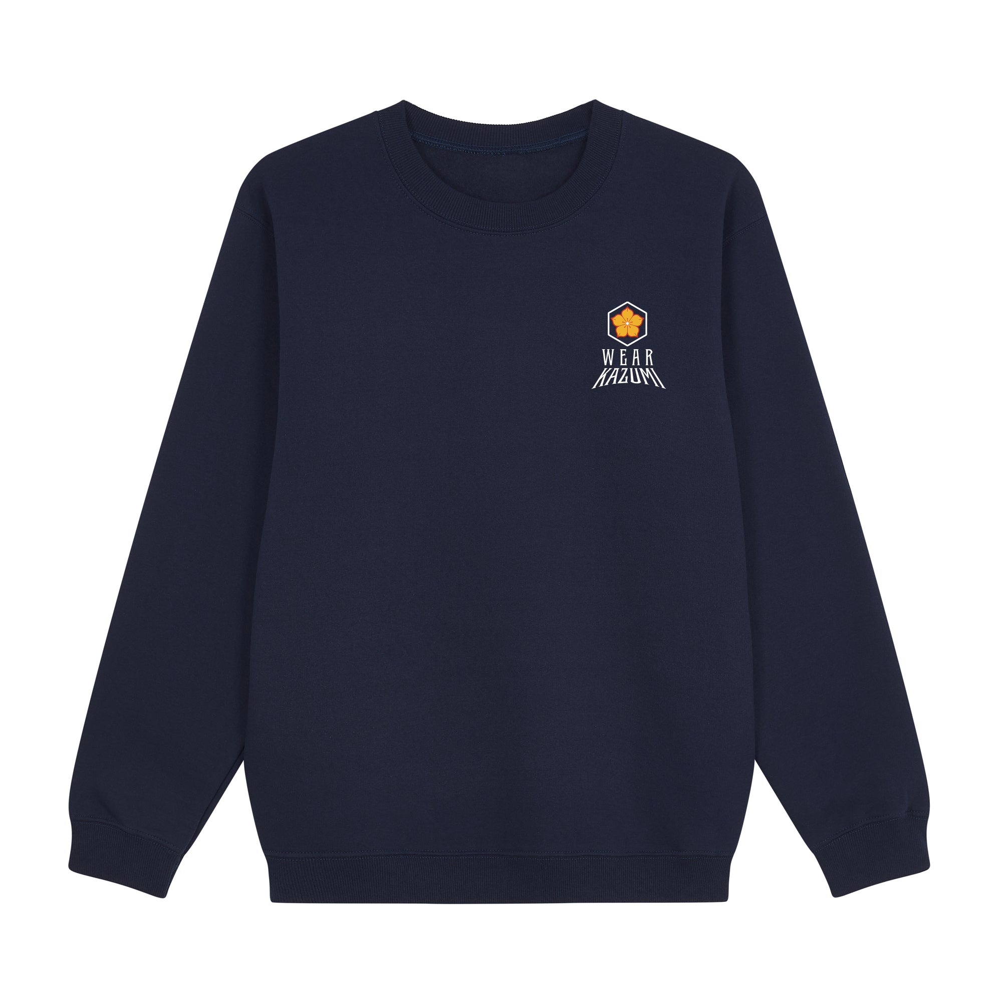 Oni Mask Sweatshirt — Navy Front | Wear Kazumi