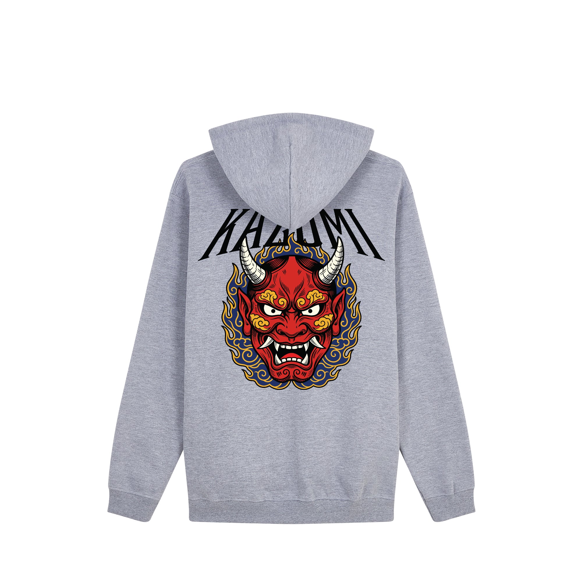 Oni Mask Hoodie — Gray Back | Wear Kazumi