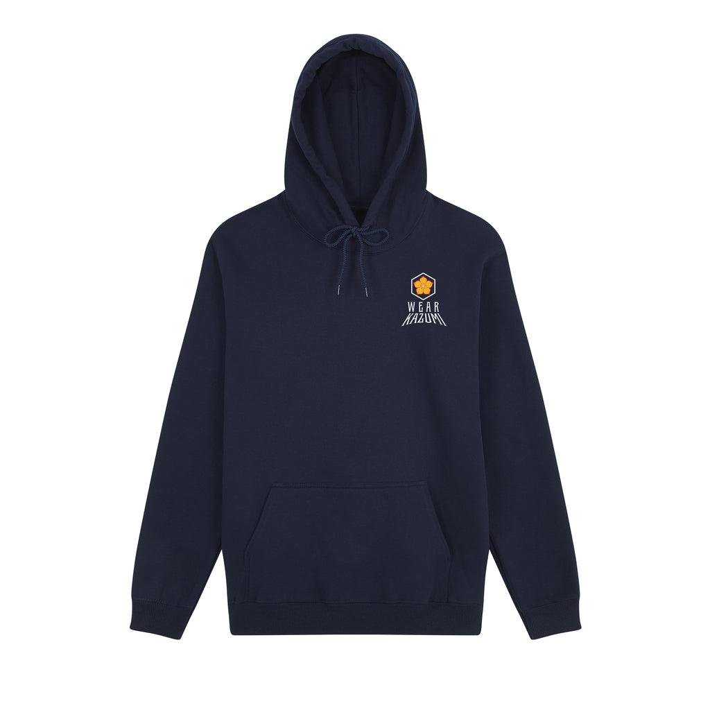 Oni Mask Hoodie — Navy Blue Front | Wear Kazumi