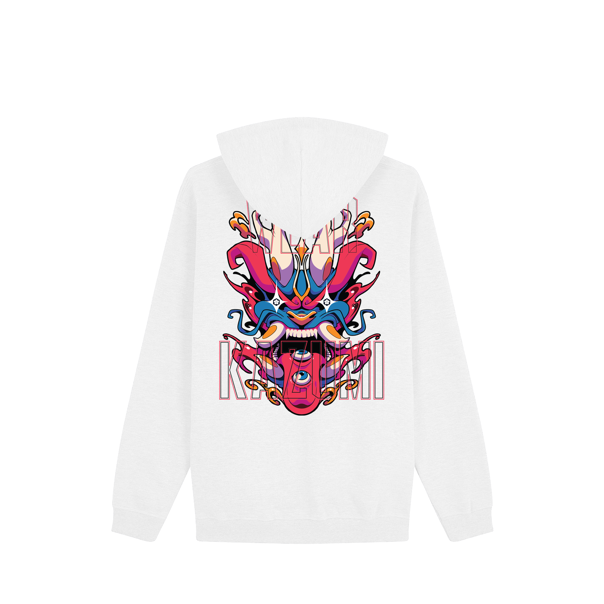 Ryu Hoodie — White Back | Wear Kazumi