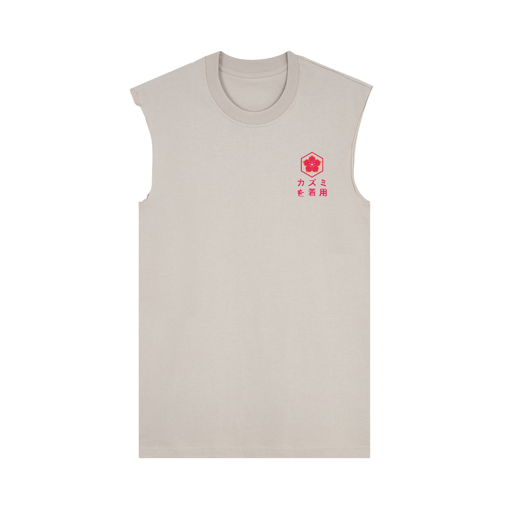 Ryu Muscle Tee — Oat Front | Wear Kazumi