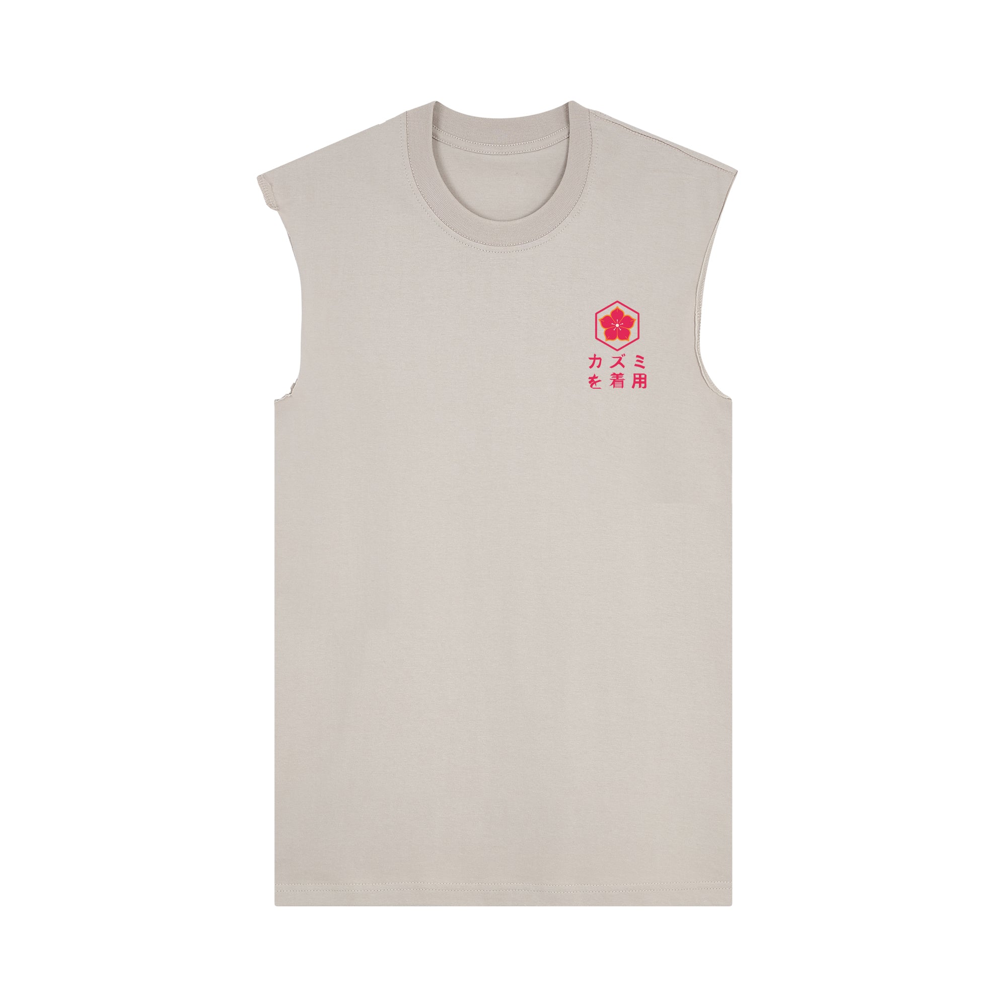Ryu Muscle Tee — Oat Front | Wear Kazumi