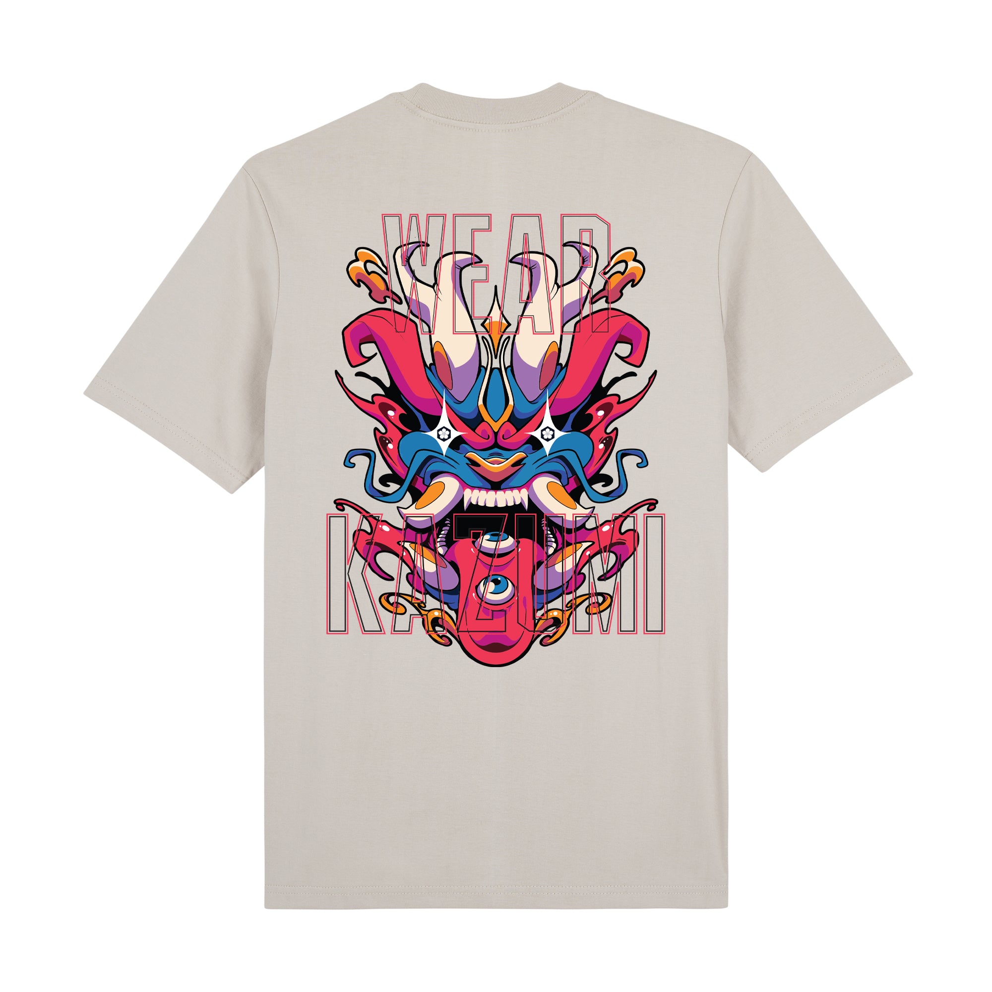Ryu Premium T-Shirt — Beige Back | Wear Kazumi