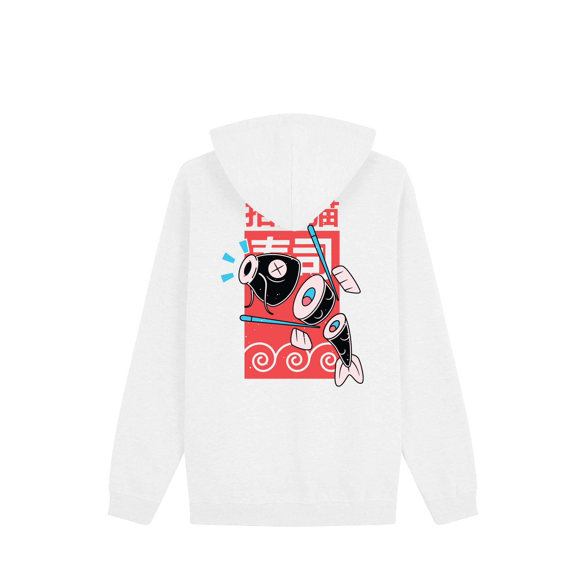 Sakana Hoodie — White Back | Wear Kazumi