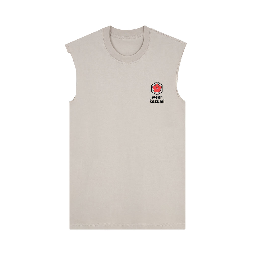 Sakana Muscle Tee — Oat Front | Wear Kazumi