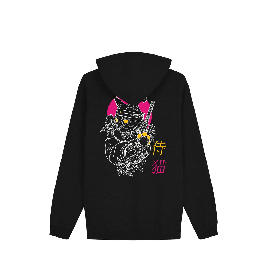 Shinobi Neko Hoodie — Black Back | Wear Kazumi