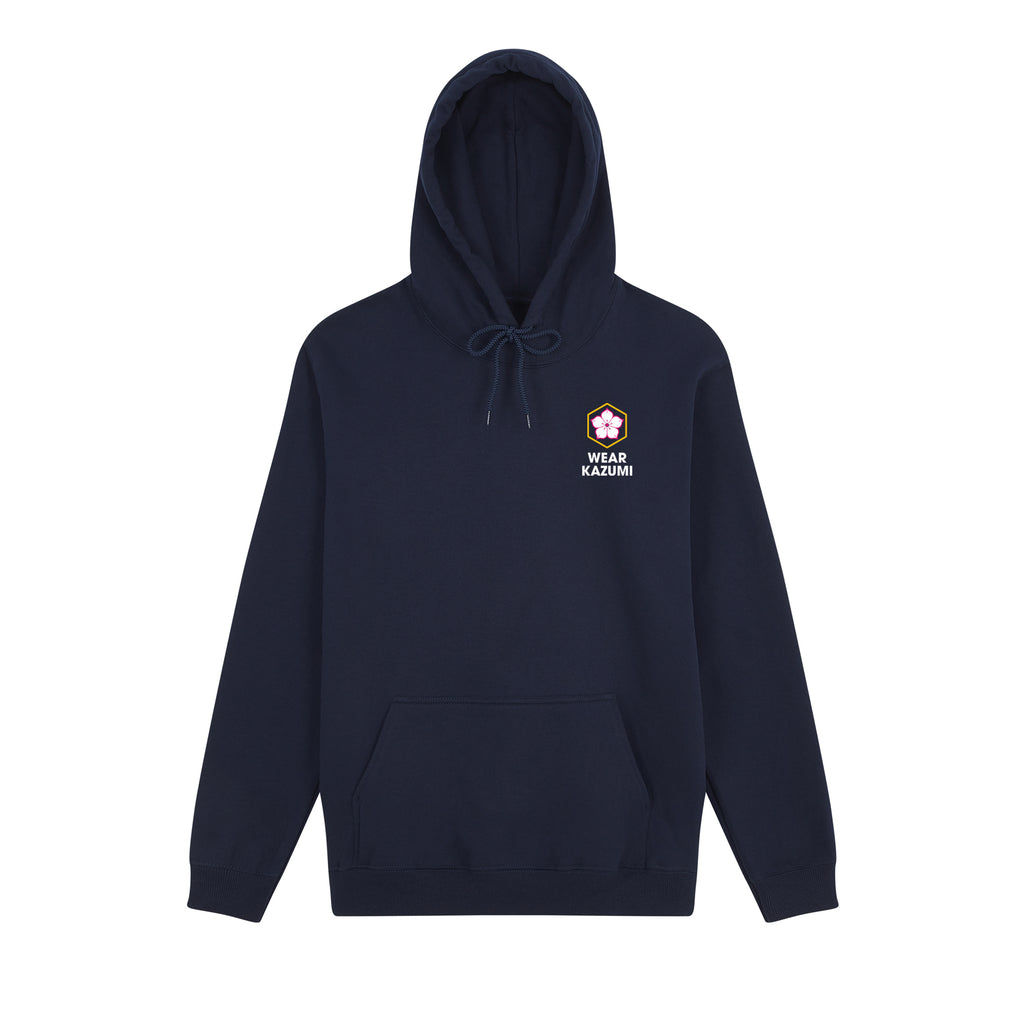 Shinobi Neko Hoodie — Navy Front | Wear Kazumi