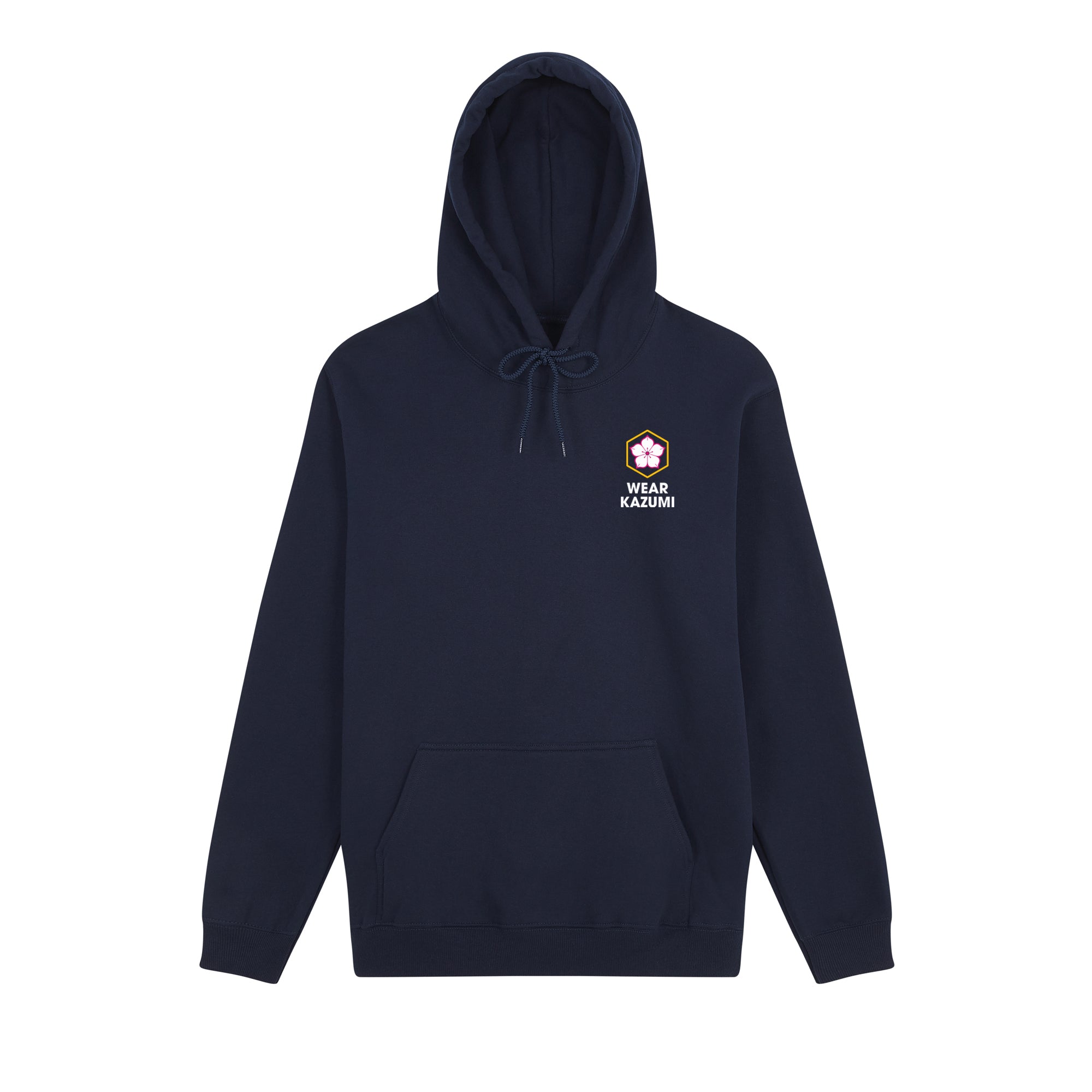 Shinobi Neko Hoodie — Navy Front | Wear Kazumi