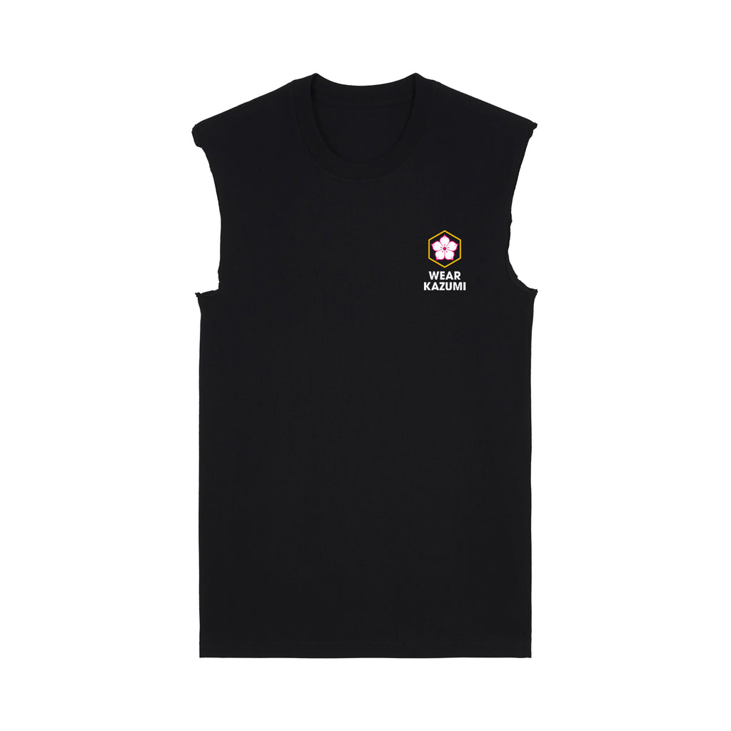 Shinobi Neko Muscle Tee — Black Front | Wear Kazumi