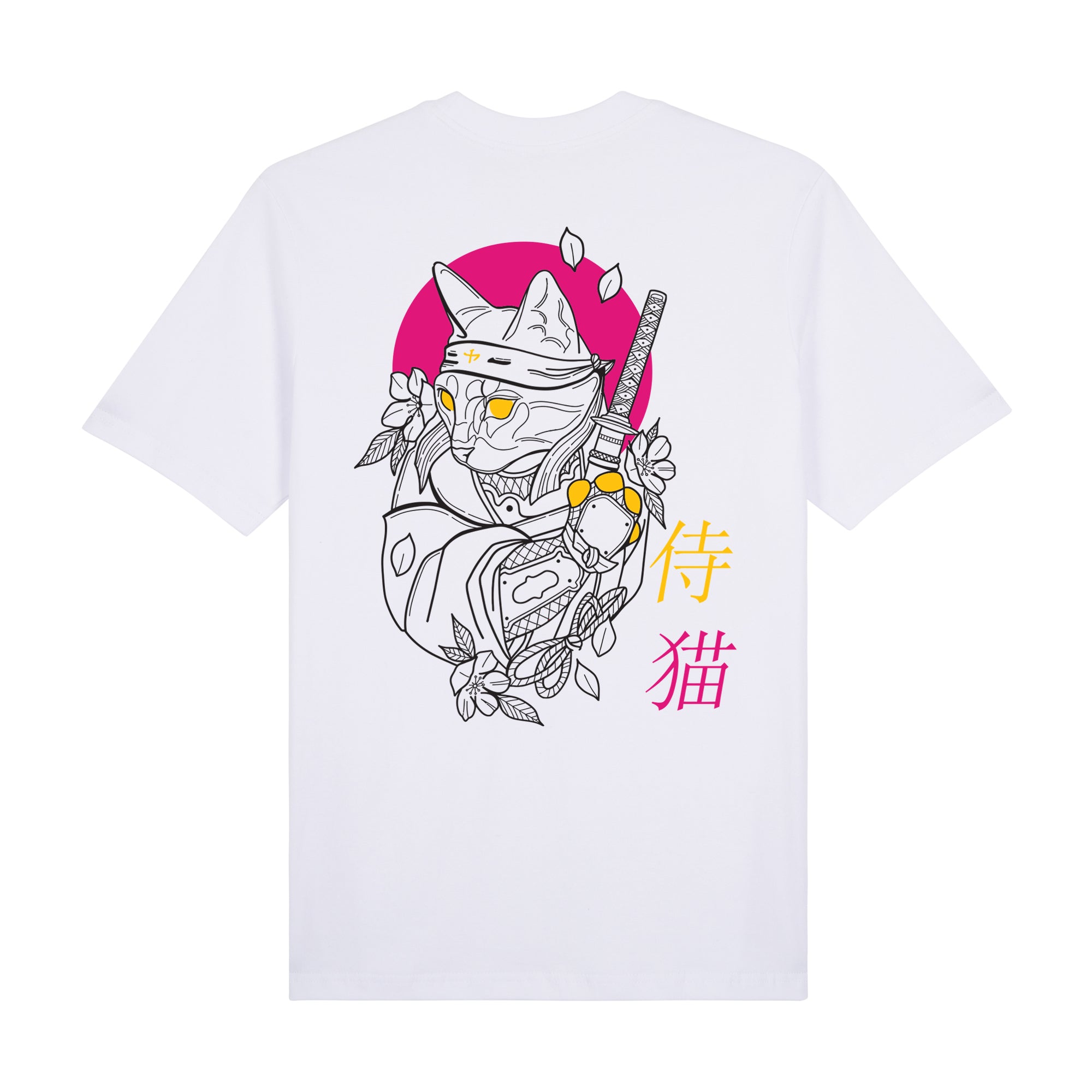 Shinobi Neko Premium T-Shirt — White Back | Wear Kazumi