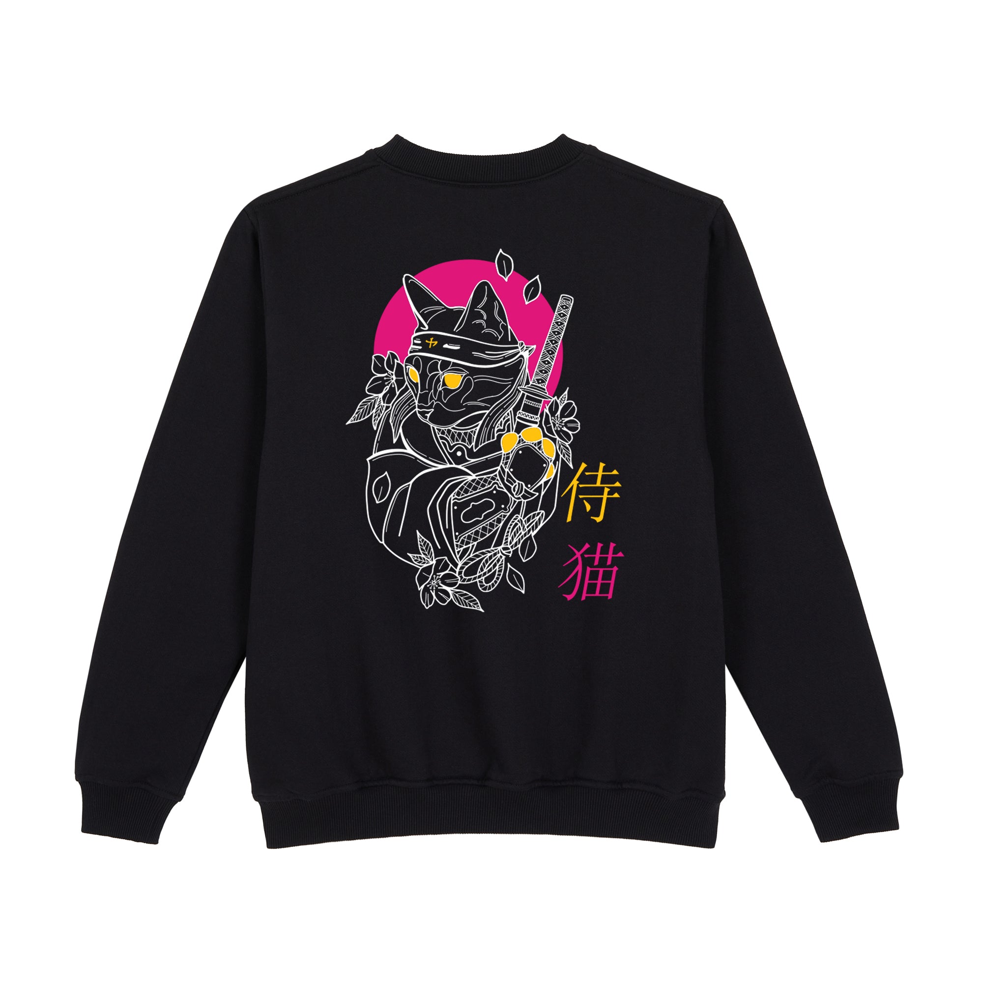 Shinobi Neko Sweatshirt — Black Back | Wear Kazumi