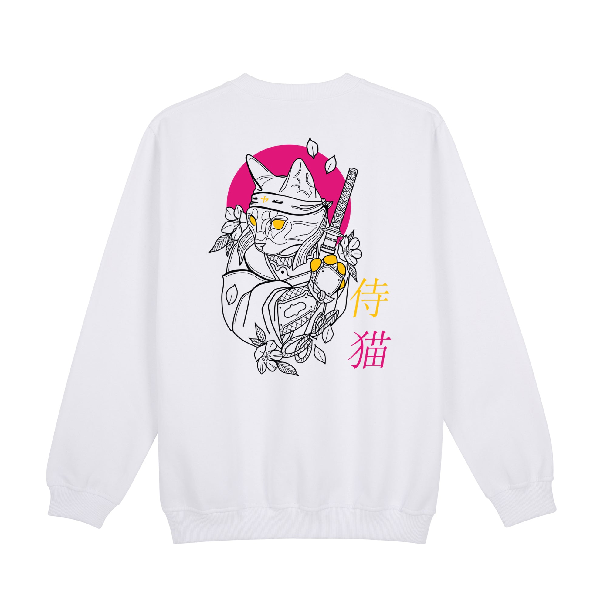 Shinobi Neko Sweatshirt — White Back | Wear Kazumi
