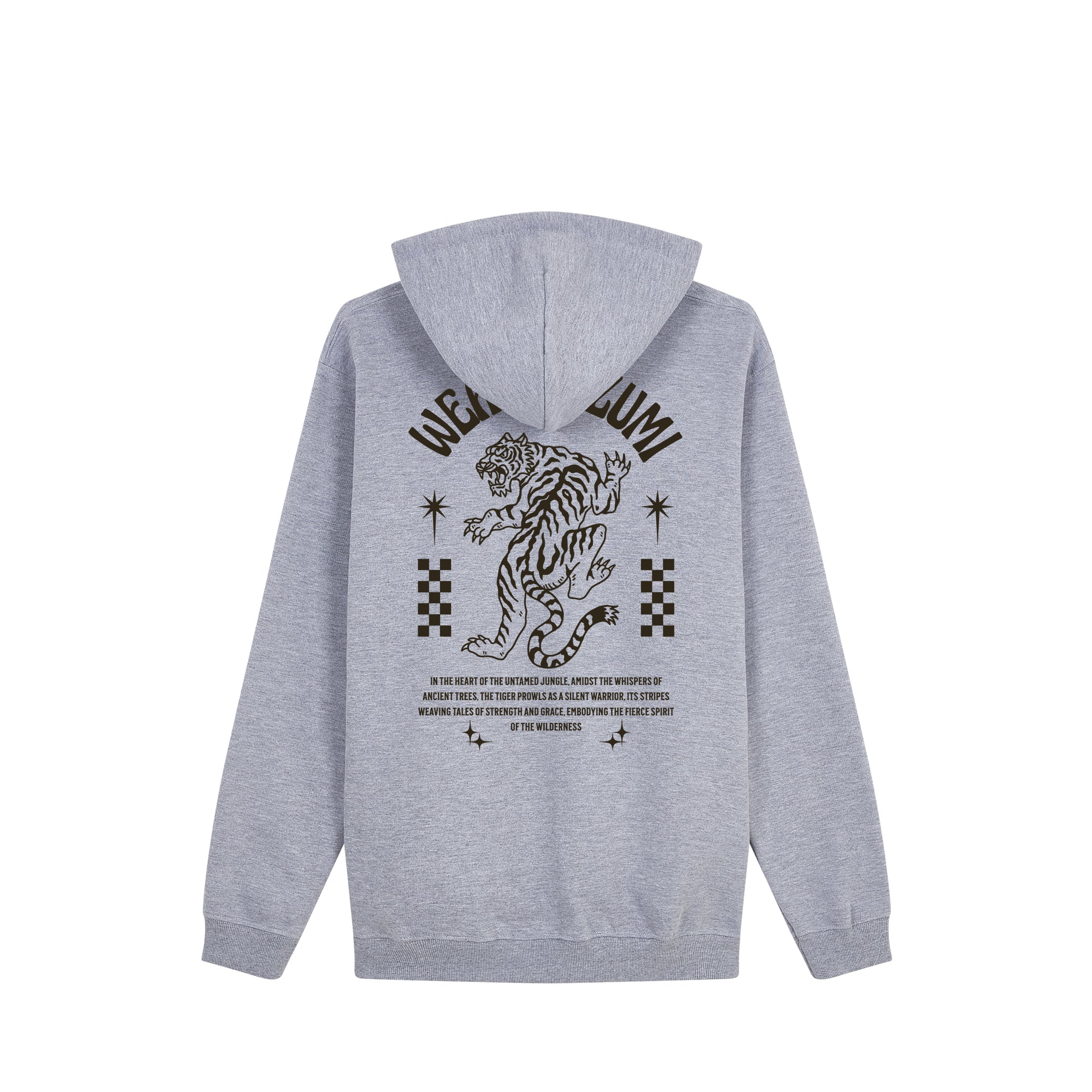 Tiger Hoodie — Gray Back | Wear Kazumi