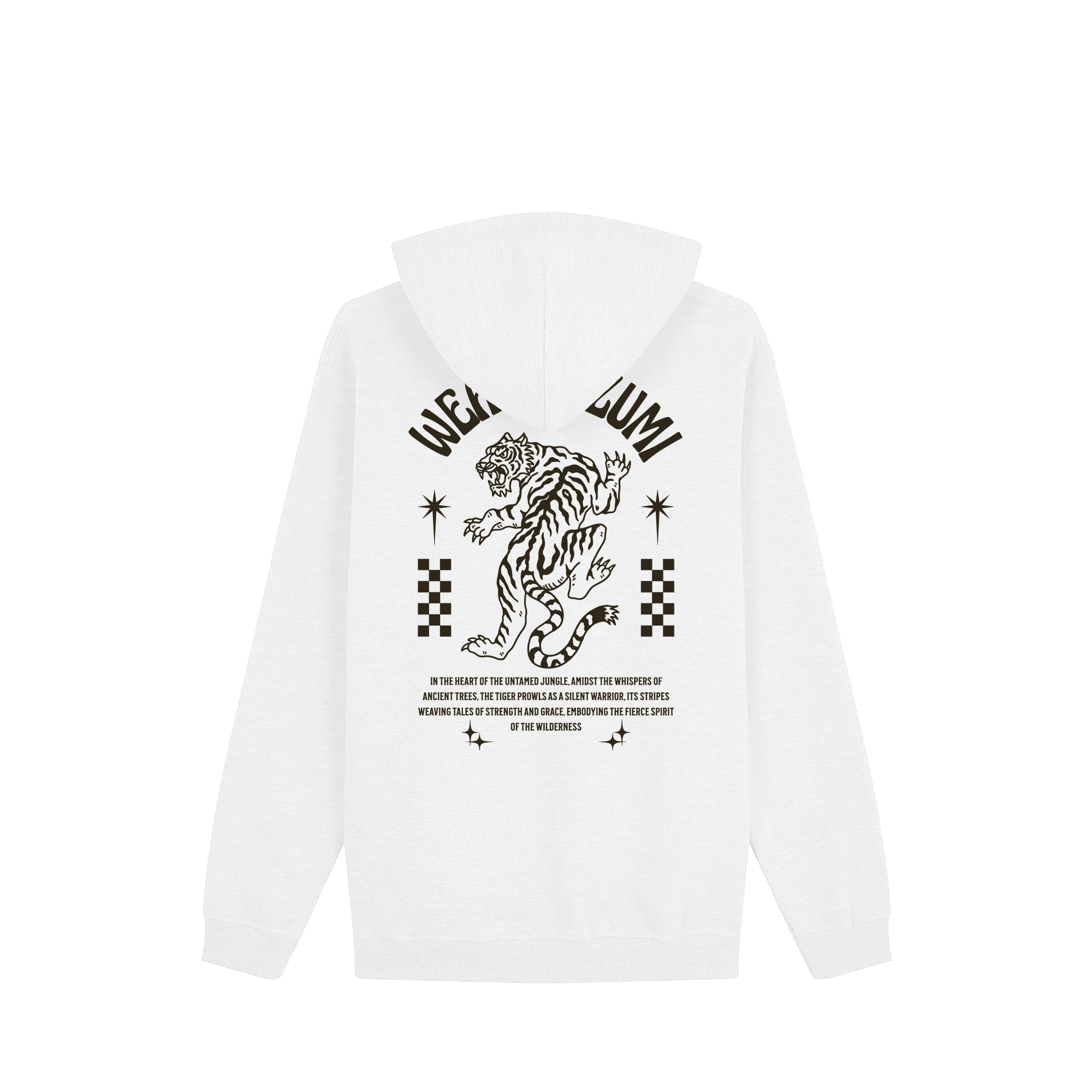 Tiger Hoodie — White Back | Wear Kazumi