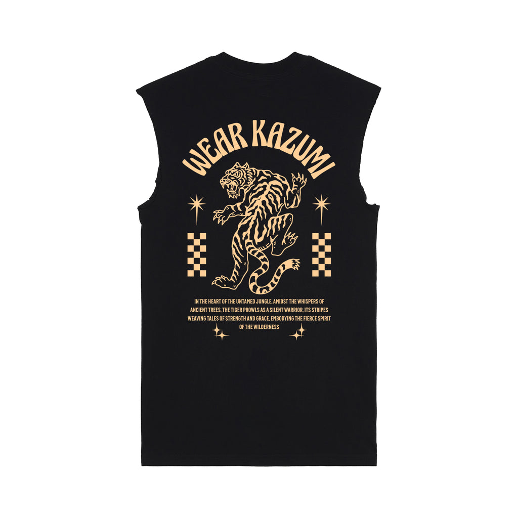 Tiger Muscle Tee — Black Back | Wear Kazumi