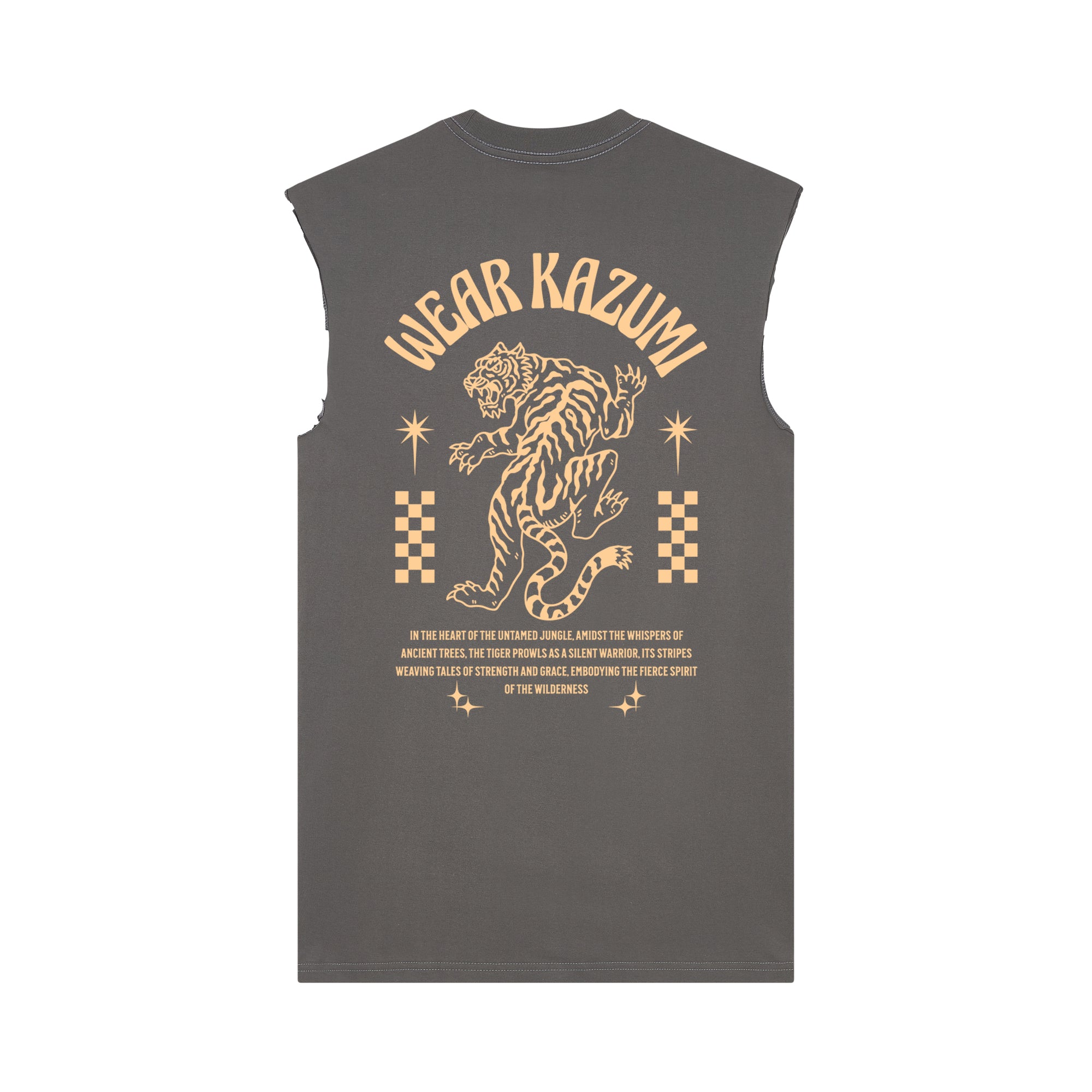 Tiger Muscle Tee — Gray Back | Wear Kazumi