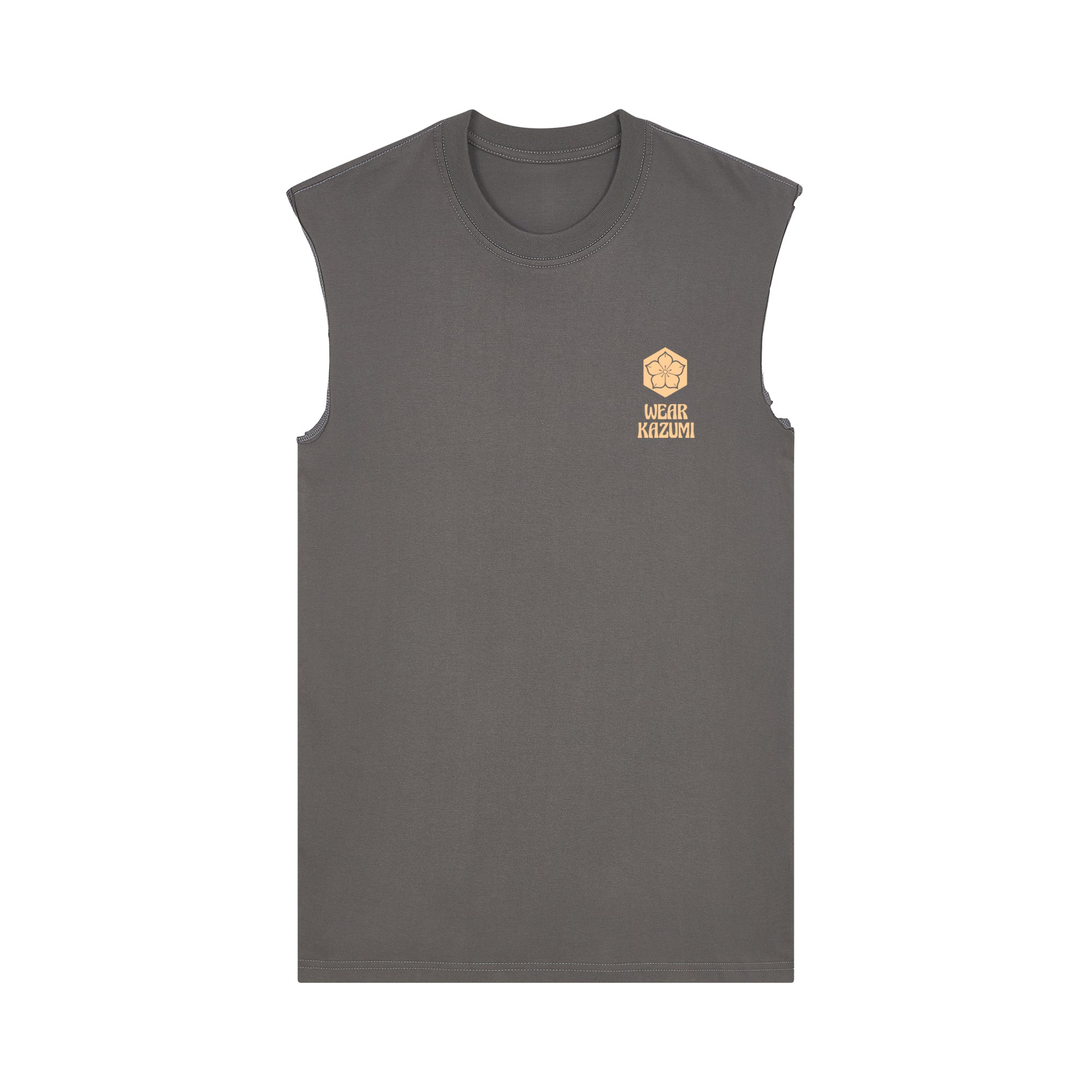 Tiger Muscle Tee — Gray Front | Wear Kazumi