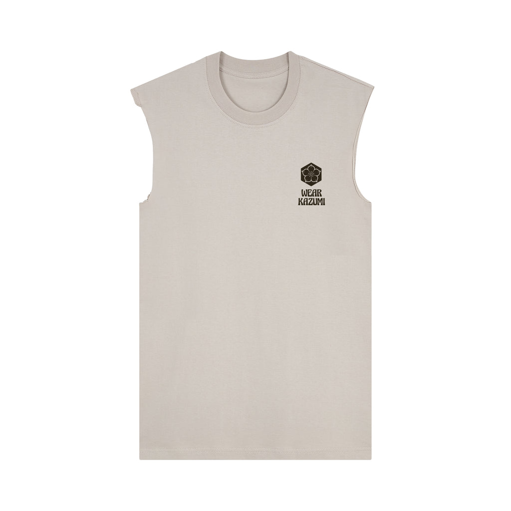Tiger Muscle Tee — Oat Front | Wear Kazumi