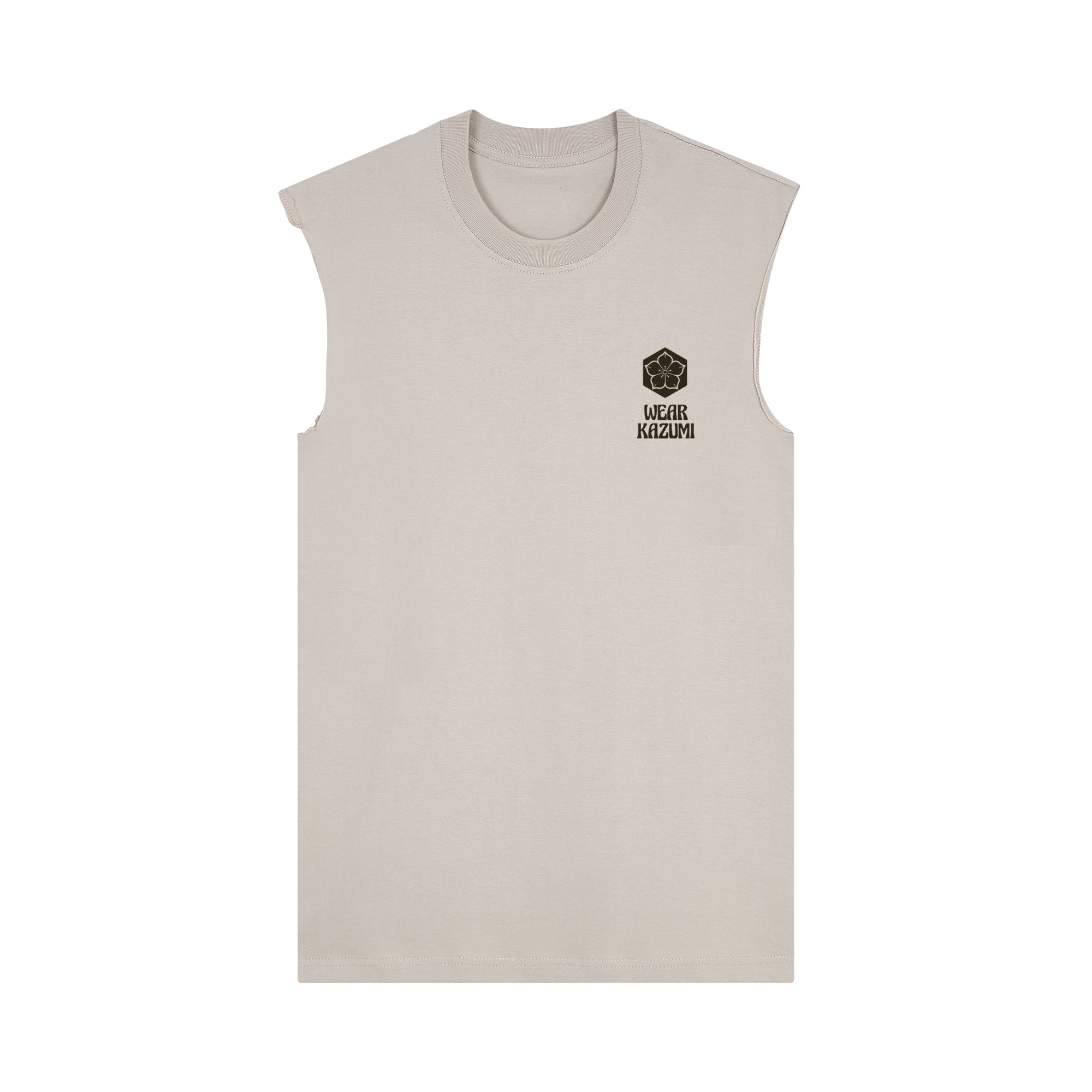 Tiger Muscle Tee — Oat Front | Wear Kazumi