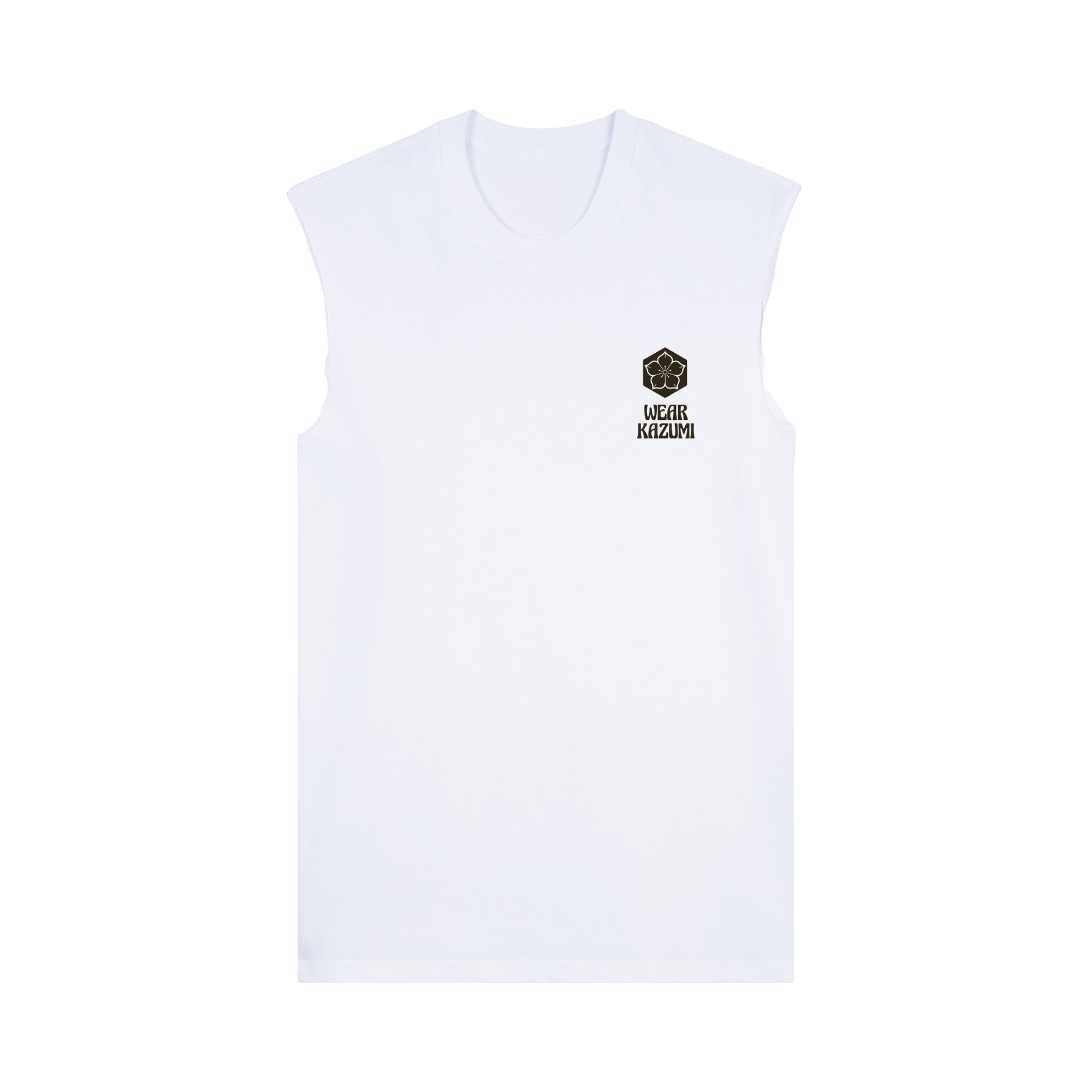 Tiger Muscle Tee — White Front | Wear Kazumi