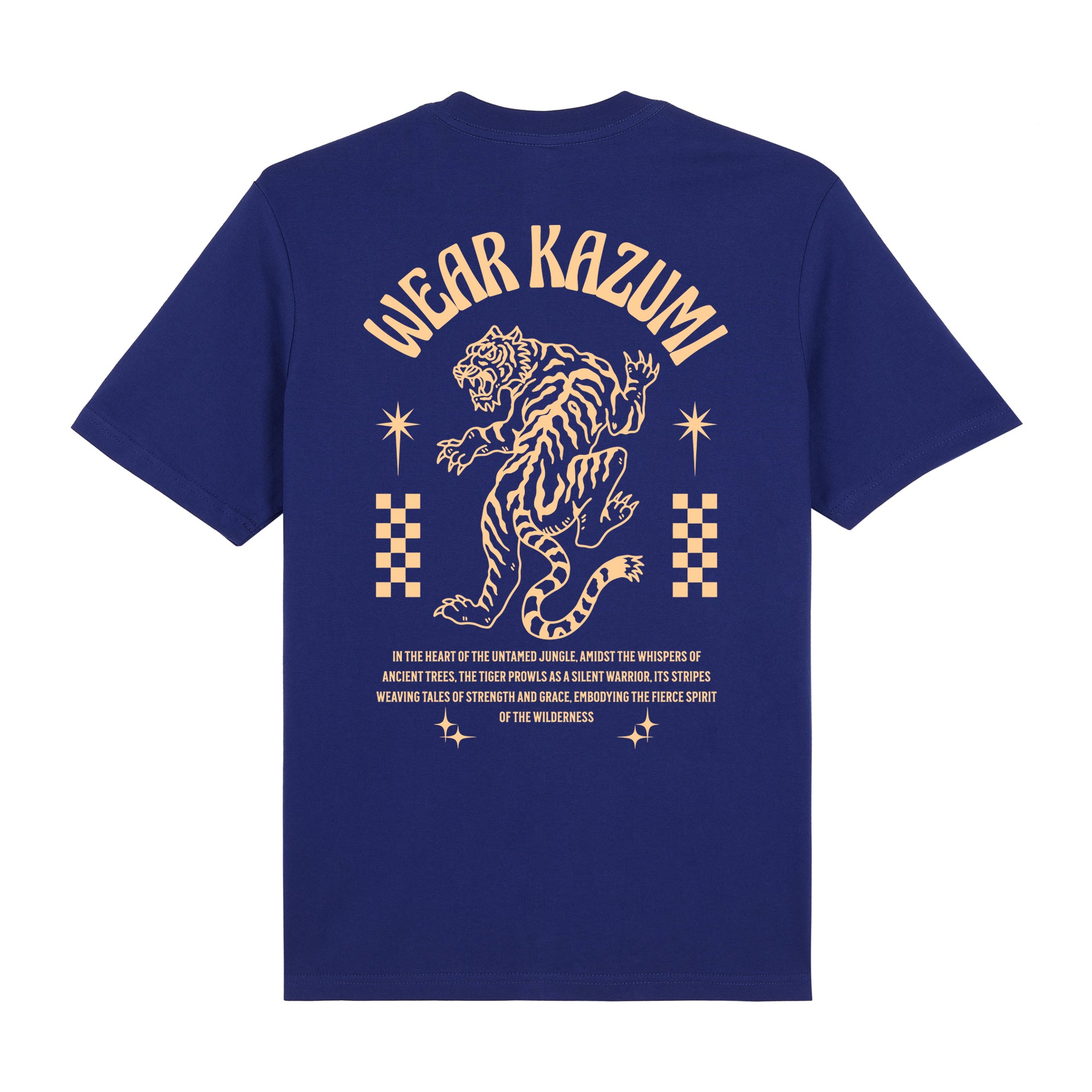 Tiger Premium T-Shirt — Blue Back | Wear Kazumi