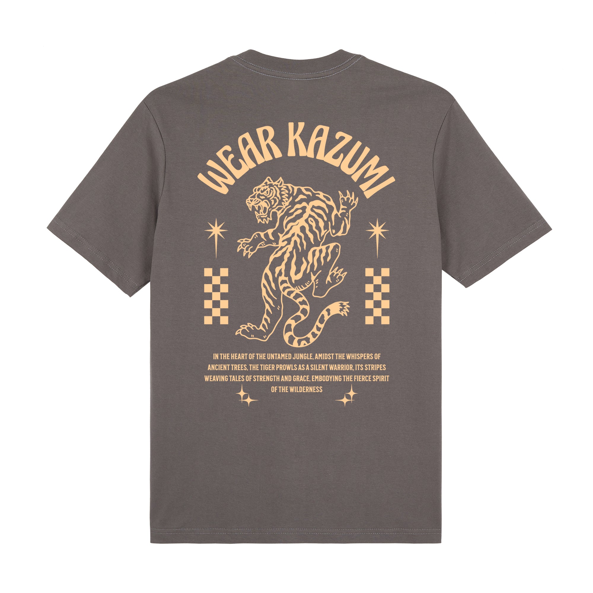 Tiger Premium T-Shirt — Gray Back | Wear Kazumi
